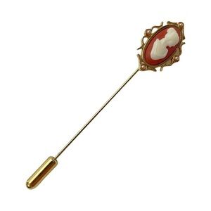 Vintage Avon Cameo Stick Pin with Faux Pearls